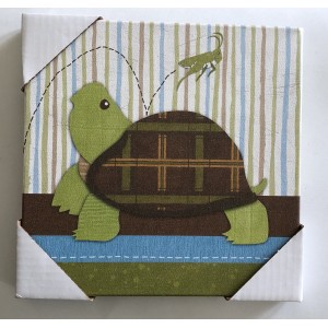 OOPSY DAISY TOO Backyard Friends TURTLE Canvas Wall Art Square 10X10 NEW   132744314562